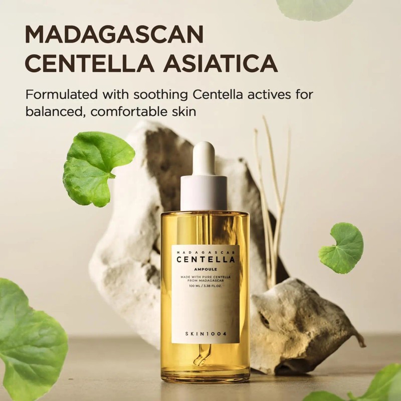 SKIN1004 Madagascar Centella Ampoule, Korean Face Serum for Hydrating &
