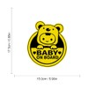 Dreothy 2pcs Baby on Board Reflective Sticker for Cars Funny
