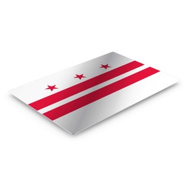 Smile Art Design Washington DC State Flag Glossy Metal Wall Art Metal Print State Capital of The USA Flag US State Flag Living Room Office Wall Decor Home Decor-%100 Made in The USA- 8x12