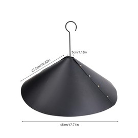 Squirrel Baffle for Bird Feeders, 18 Inch Plastic Squirrel Stopper Pole Wrap Around Squirrel Baffle with Hanging Hook Bird Feeder Guard for Outdoor Shepherd Bird Feeders