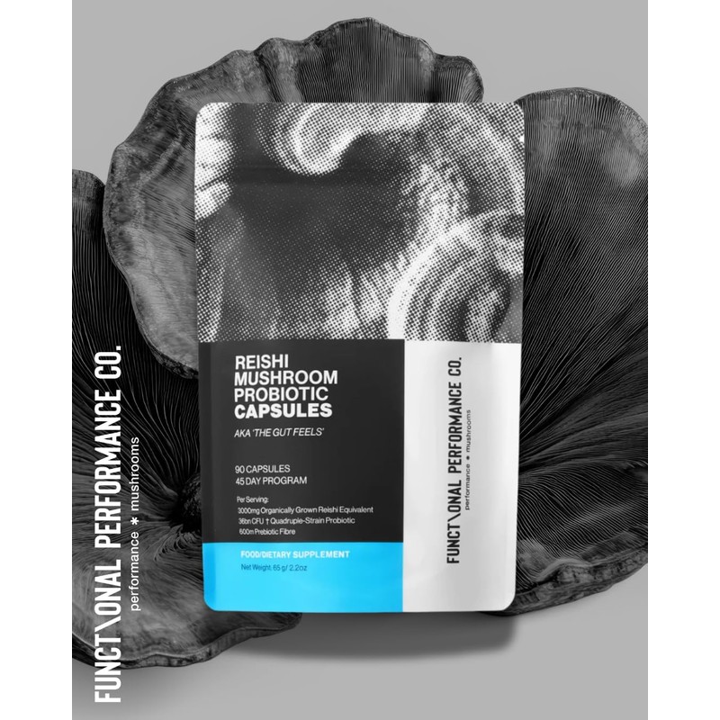 Reishi Mushroom + Probiotic Capsules – Fruiting Body Extract 3000