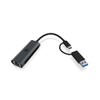 IcyBox IB-LAN301-C3 USB Type-A or Type-C® to 2.5 Gigabit Ethernet