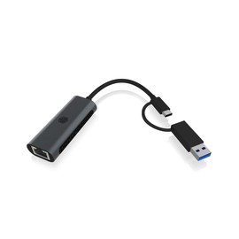 IcyBox IB-LAN301-C3 USB Type-A or Type-C® to 2.5 Gigabit Ethernet LAN Adapter