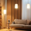 TOVINANNA Fabric Drum Lampshade, Cylindrical Desk Lamp Shade, Linen Bedside