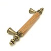Wake Sangyo TW-346 Wooden Handle Antique Brass 3.0 inches (76
