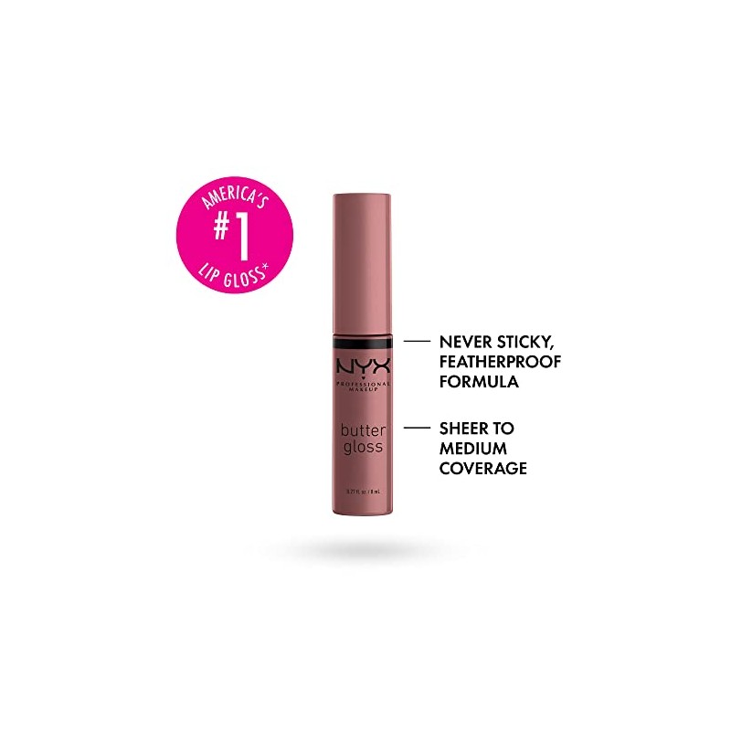 NYX Professional Maquillaje Mantequilla Brillo â€“ Rollo de canela 0.27