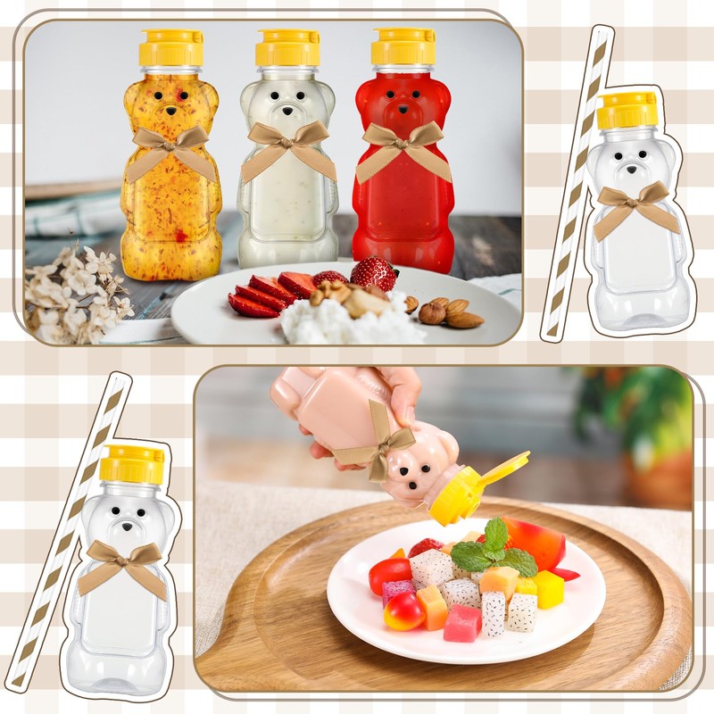 Honeydak 16 Pack Bear Straw Honey Cup for Baby 8
