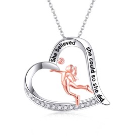 ONEFINITY Volleyball Necklace 925 Sterling Silver Volleyball Pendant Charm Volleyball Gifts for Girls