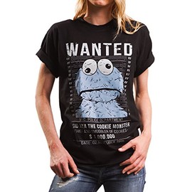 Funny Gifts for Women - Oversized Monster T-Shirt Black - Cookie Wanted Plus Size Top 16