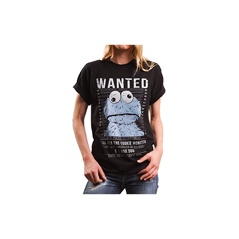 Funny Gifts for Women - Oversized Monster T-Shirt Black -