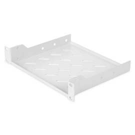 DIGITUS Shelf, 1U 254 mm (10 inches), Fixed Installation 44 x 254 x 150 mm, Colour Grey (RAL 7035)
