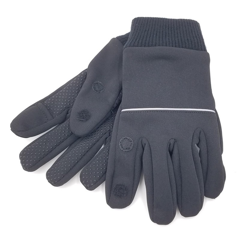 Windproof Film Laminated Open Finger Gloves Reflective