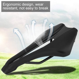 EC90 Soft and Comfortable Bicycle Saddle Cushion, Black Line Universal Shock Absorbing Mountain Bike Seat with Reflective Strip for Road Riding