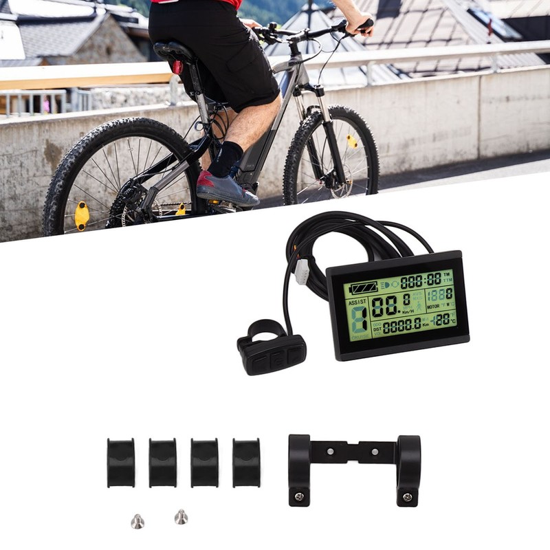 LCD3U Electric Bike LCD Display Meter ABS SM Head Electric