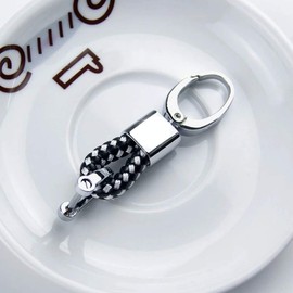 Tidero faux leather keyring with carabiner attachment in gift box key chain, gift for men, women, birthday, anniversary, Mum, Dad cars.