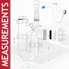 SPARES2GO 40mm Telescopic Sink Trap Kitchen Washing Machine Dishwasher 75mm