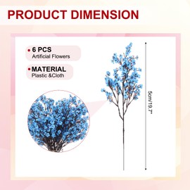 PATIKIL Artificial Flowers, 6pcs European Fake Flowers DIY Bouquet Fake Floral for Home Garden Kitchen Decor Wedding Party Decoration Light Brown