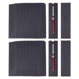 NBEADS 120 Pcs Kraft Pen Gift Boxes, Black Slip-in Pen Packaging Box with Clear Window for Pencil Ballpoint Fountain Pen Display and Office School Supplies, 6.1x1.57inch