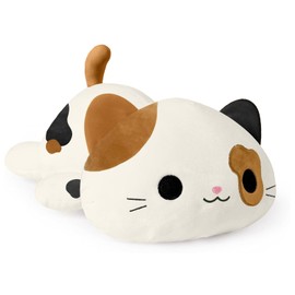 shownicer Plush Toy Cat Cuddly Toy Kawaii Cat Plush Cushion Toy Kitten Plush Throw Cushion Gift for Children Girls 12+ Years (Brown, 30 cm)