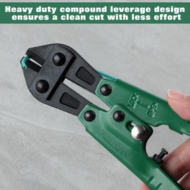 LEONTOOL Bolt Cutter, Small Bolt Clipper, Wire Cutter, Chain Cutter, Metal Cutter, Rebar Cutter, Strong Cutter, Metal Cutter, Clear Scissors, Iron Cutting Tool, Cable Cutter, Total Length 8.3 inches