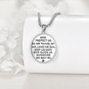 SHEAISRS St Christopher Necklace for Men Women Sterling Silver Patron
