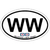CafePress Wildwood NJ Oval Design Oval Car Bumper Sticker