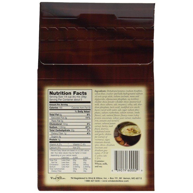 Wind & Willow Baked Potato Soup, 6.9-Ounce Boxes (Pack of