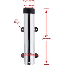 Amarine Made 4Pcs Boat Fishing Rod Holder Stainless Steel Fishing Pole Holder w Weld Brackets