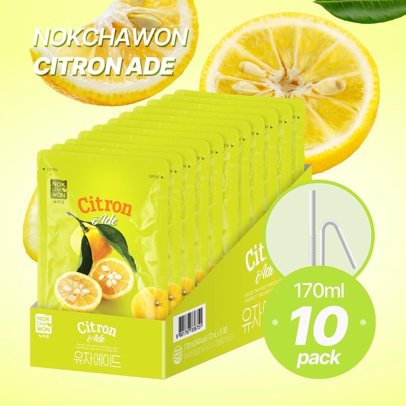[Nokchawon] Citronade Pouches 10 Packs – Sweet and Tangy Korean