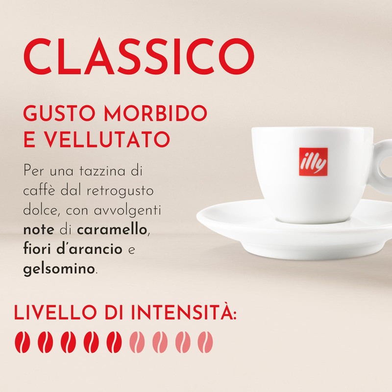 illy, Caffè in Capsule Compatibili in Alluminio CLASSICO, 100% Arabica