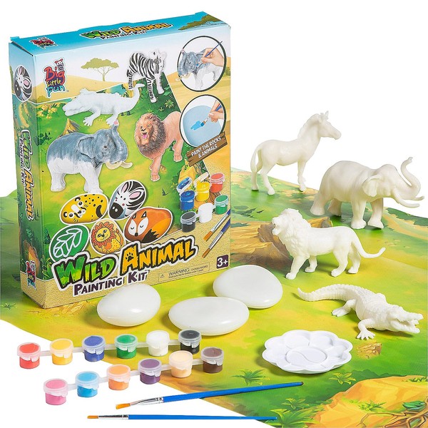Fun Express DIY Wild Animal Scultpure Painting Kit, All in