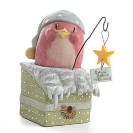 Factory Direct Craft Group of 4 Sweet Resin Painted Snow Bird Friends Display for Displaying, Gifting and Decor
