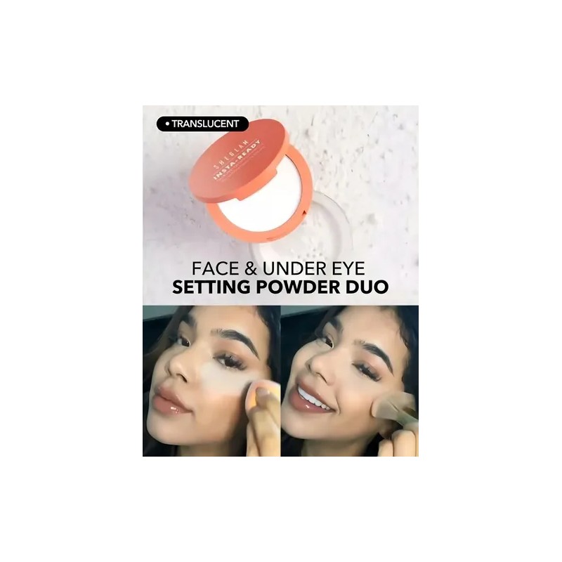 Sheglam Insta-ready Dúo Polvo Fijador Traslucido Translucent Color Cocoa Loco