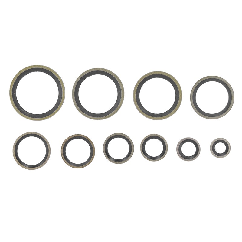 170PCS Set Drain Plug Gasket 10 Sizes Rubber and Metal