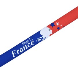 BDM France Flag Bracelet, Men and Women, Republic of France Adjustable Fabric Bracelet, Polyester