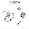 CUPENDA Just Breathe Ring Sterling Silver Lotus Cross Just Breathe