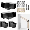 Pergola Slanted Roof Bracket kit 4 Pack,3-Way 15-Degree Right Angle