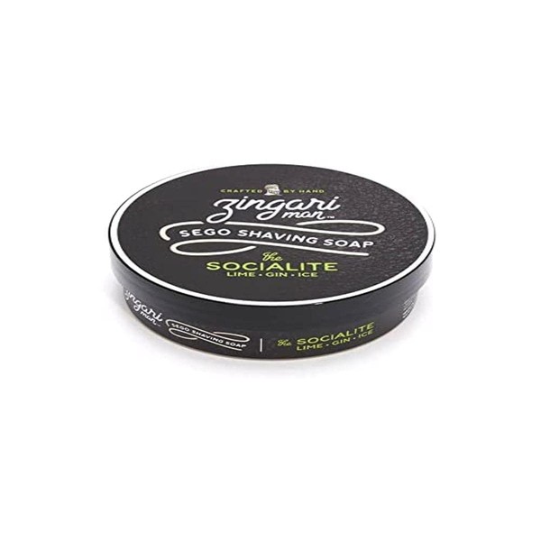Zingari Man - The Socialite Shave Soap - Smooth Glide Grooming Accessories for Men - Super Strength No Bump Cream and Skin Tight Lotion for the Sophisticated Young or Old Man - 5oz Jar