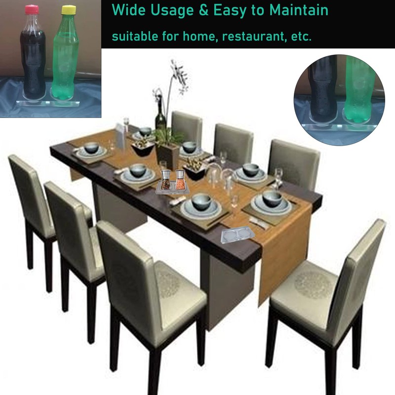 WOHENI 塩コショウミルトレイ 塩コショウトレイ オイル&ビネガーボトルトレイ 塩コショウグラインダーシェーカースタンド | ミルは含まれません (アクリル)