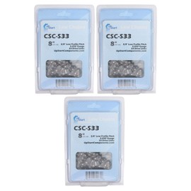 UpStart Components 3-Pack 8-Inch Chainsaw Chain Replacement for Craftsman 151.74326 - (8", 3/8".050", 33 Drive Links)