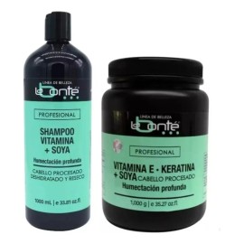Labonté Kit Shampoo 1 Lt & Vitamina E Keratina + Soya 1kg