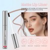 2PC Pipe-off lip liner stain,Nude Matte Tint,Non-Fading, Full Coverage,light brown/dark