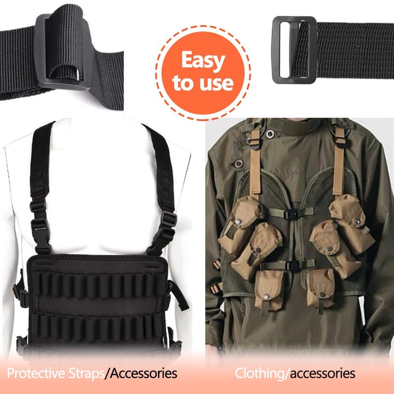 Hocansen Tri Glide Webbing Sliding Plastic Adjustable Backpack Ladder Buckle