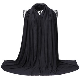 Ever Bloom Women's Hijab Headscarf for Muslim Women Long Muslim Headwear Scarf Breathable Premium 190 x 70 cm, New Black