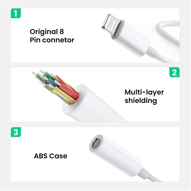 [Apple MFi Certified] Apple Lightning to 3.5mm Headphone Jack Adapter