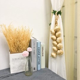 Simulazione - Catena di aglio artificiale finta legumi, uccello, corda decorativa per la casa, accessori per fotografia (2 corde)