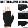 DOOVID Fingerless Gloves Winter Knit Warm Gloves for Women Men