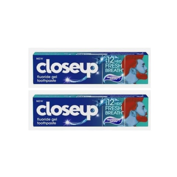 2 x 90g Peppermint Closeup Toothpaste, Family Pack Toothpaste cleans