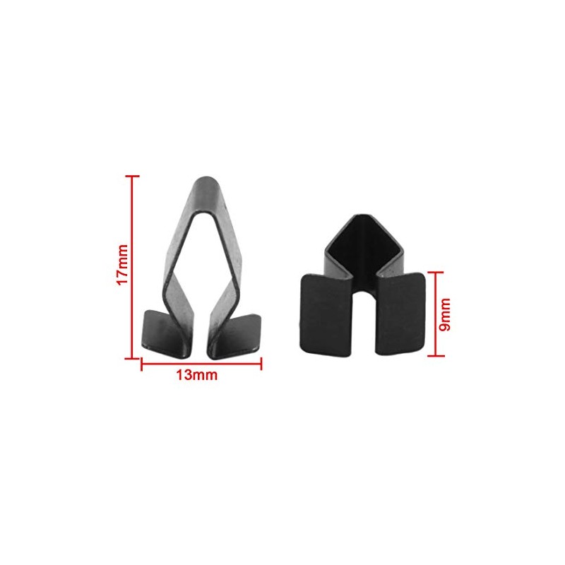 X AUTOHAUX 6pcs Metal Retainer Car Front Console Trim Clip