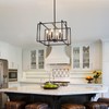 UOFUS 6-Light Black Farmhouse Chandelier Geometric Industrial Ceiling Light Fixtures